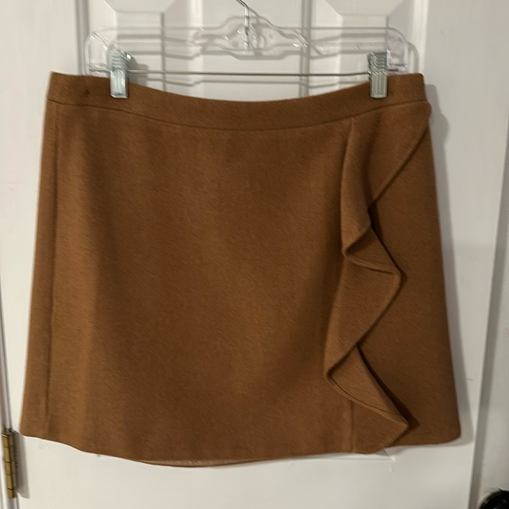 FALL VIBES!!! J. Crew Mercantile Brown Wool Skirt Size 10